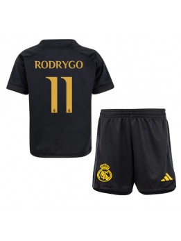 Otroški Nogometna dresi replika Real Madrid Rodrygo Goes #11 Tretji 2023-24 Kratek rokav (+ hlače)